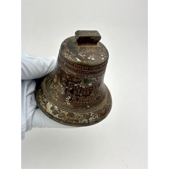 Antique McCarty Nash Motor Co. AJAX Cars Advertising Liberty Bell Paperweight DL - Picture 6 of 7